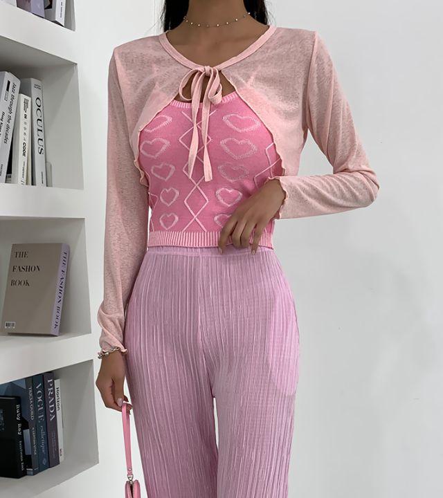 *날라리 디테일& 여리여리&착한가격* 핀웨이브가디건 크롭가디건 시스루 파스텔 물결라인 간절기가디건 바캉스룩 데일리룩 비치웨어 긴팔 날라리가디건 비치룩 여름신상 휴가 꾸안꾸룩