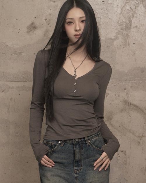 Puff Long Sleeve (charcoal)