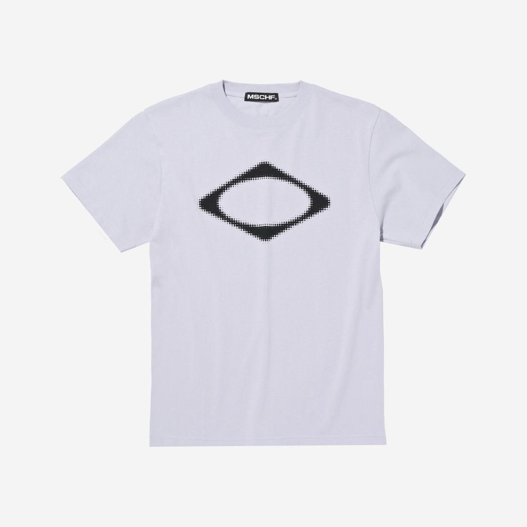 (W) Mischief Rhombus Blur T-Shirts Light Blue Grey