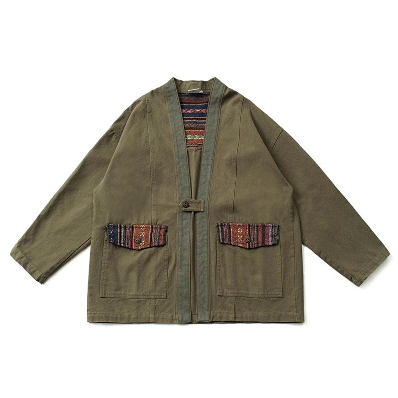 에스닉 무늬 패치워크 코튼 한텐