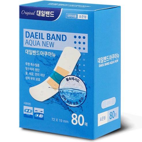 대일밴드 아쿠아 방수밴드 일반형 80p, 72 × 19 mm, 1개