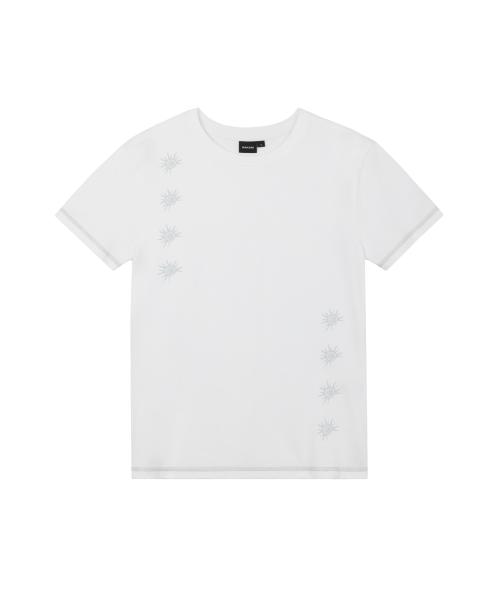 Cracked Sun Half Top (White)