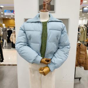 니트카라 집업 패딩 숏점퍼 AMX4U01