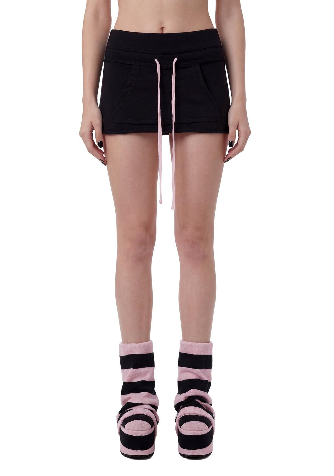 Skater Girl Fleece Skirt - BLACK / XX-SMALL