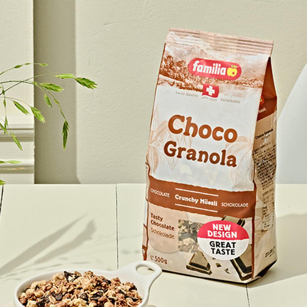 패밀리아 초코 크런치 그래놀라 뮤즐리 오트 무슬리 그레놀라 500g