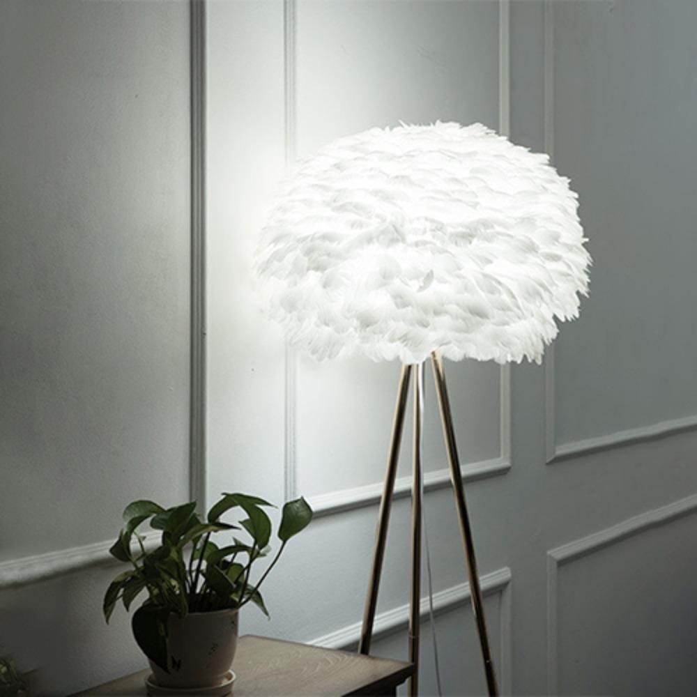 린다 구스 깃털 1등 장 스탠드 침실 인테리어 조명 (골드)