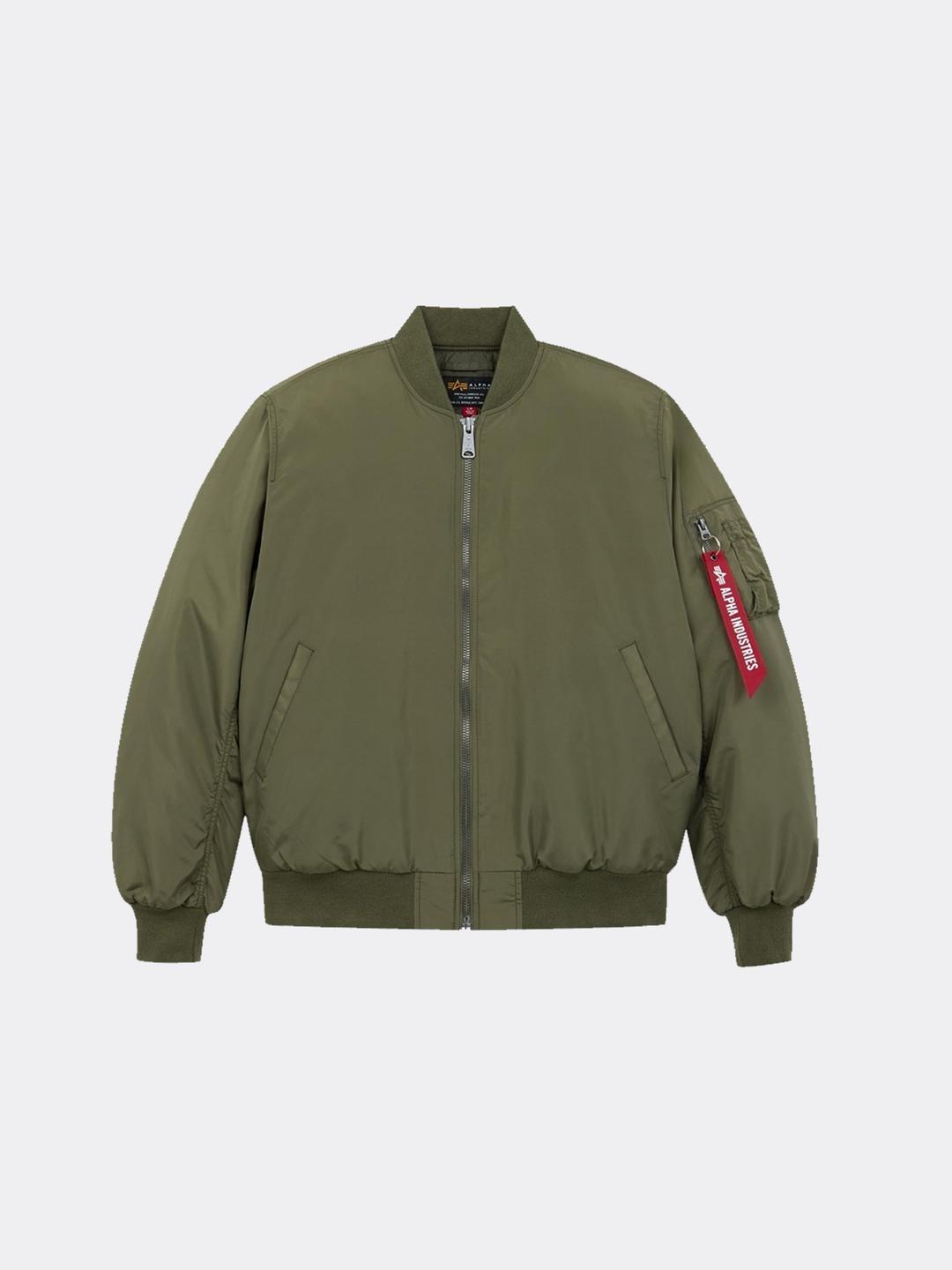 알파인더스트리  MA-1 OXFORD FLIGHT JACKET-OG-107 GREEN