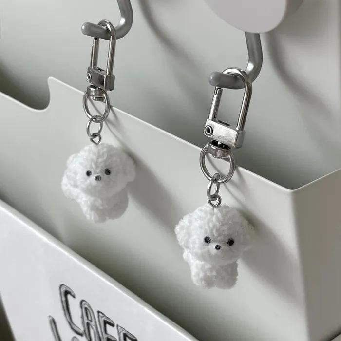 뽀글 비숑 키링 2type 폰 악세사리 백참