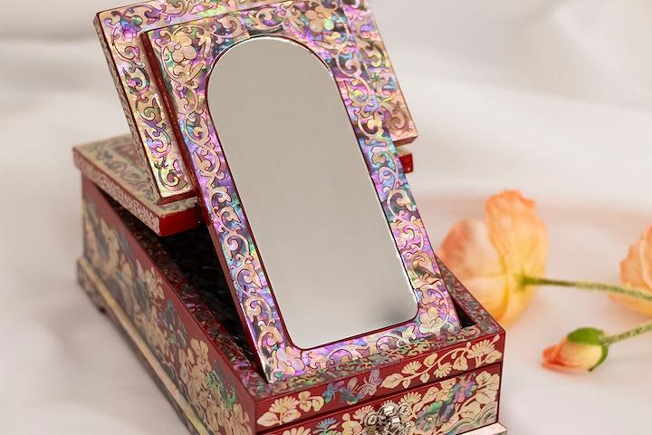 나전칠기 이조송학경대 자개 보석함 악세서리 보관함