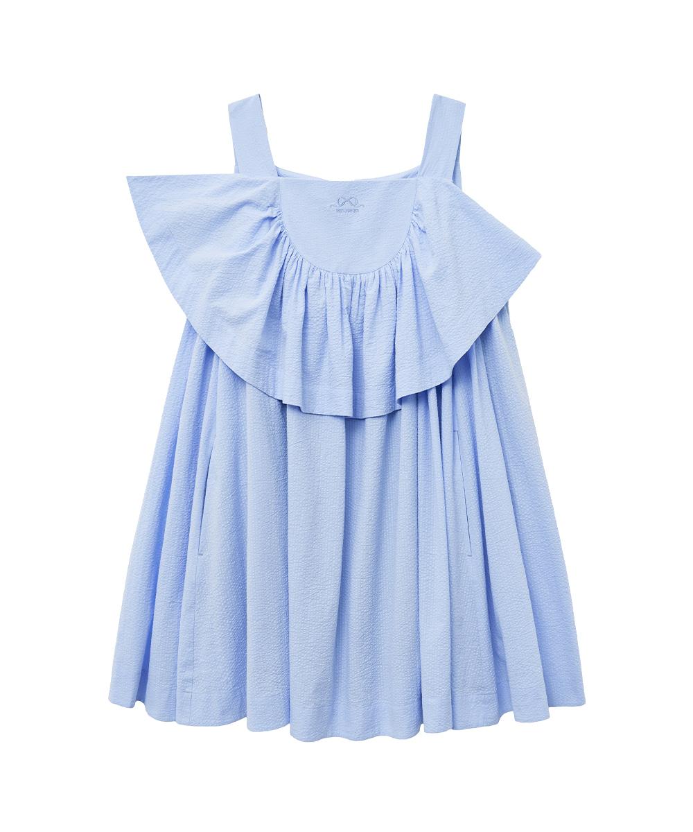 [규진규원 착용][NEW 5%][X MINJUKIM] ROUND SHIRRING CANCAN DRESS - 2 colors