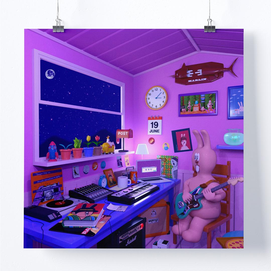 [맜살] Shining Star 3D 아트 포스터