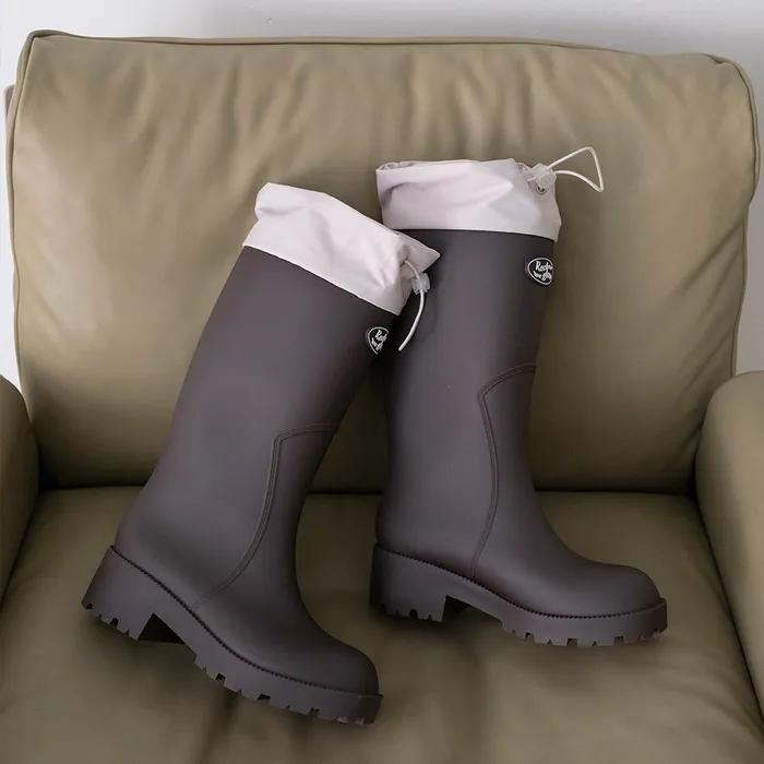 HOU LONG RAIN BOOTS BROWN