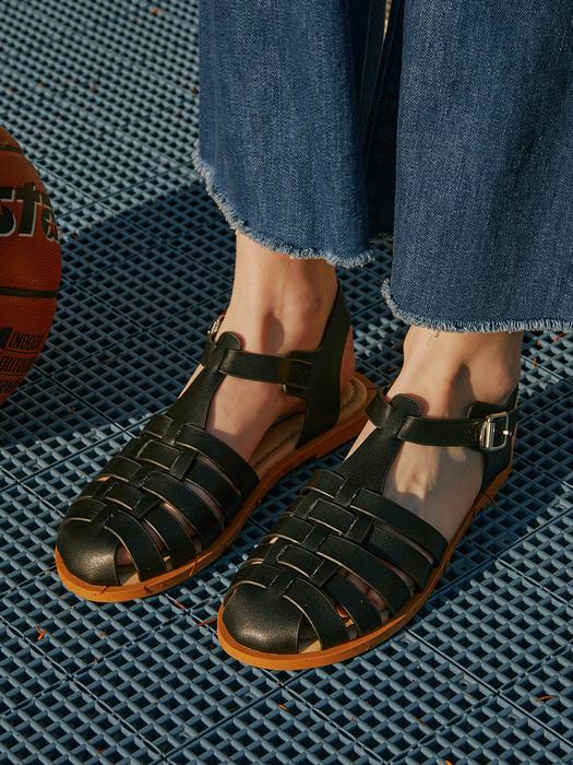 [엘피] 위빙 소가죽 샌들 3COLOR (굽높이:1.5cm)