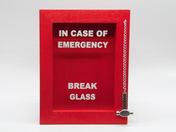 In Case of Emergency Break Glass, DIY Shadow Box, Funny Gag Gift, Funny Wall Decor, DIY Gift
