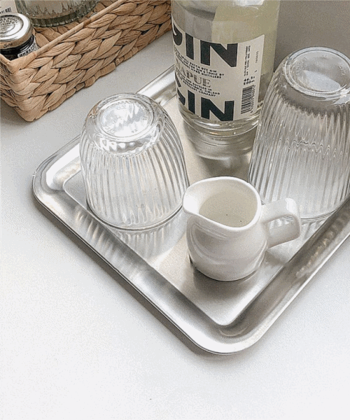 (2종 3size) 실버 오발 트레이 매트 스테인레스 플레이트