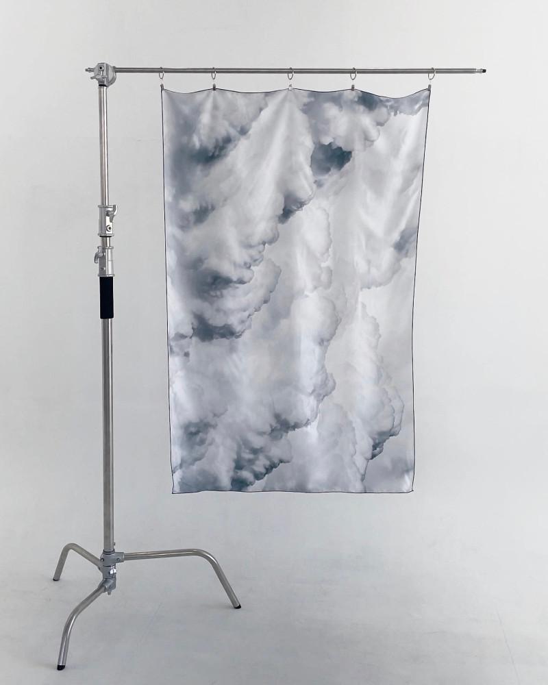 구름 하늘 쉬폰 샤틴 패브릭 포스터