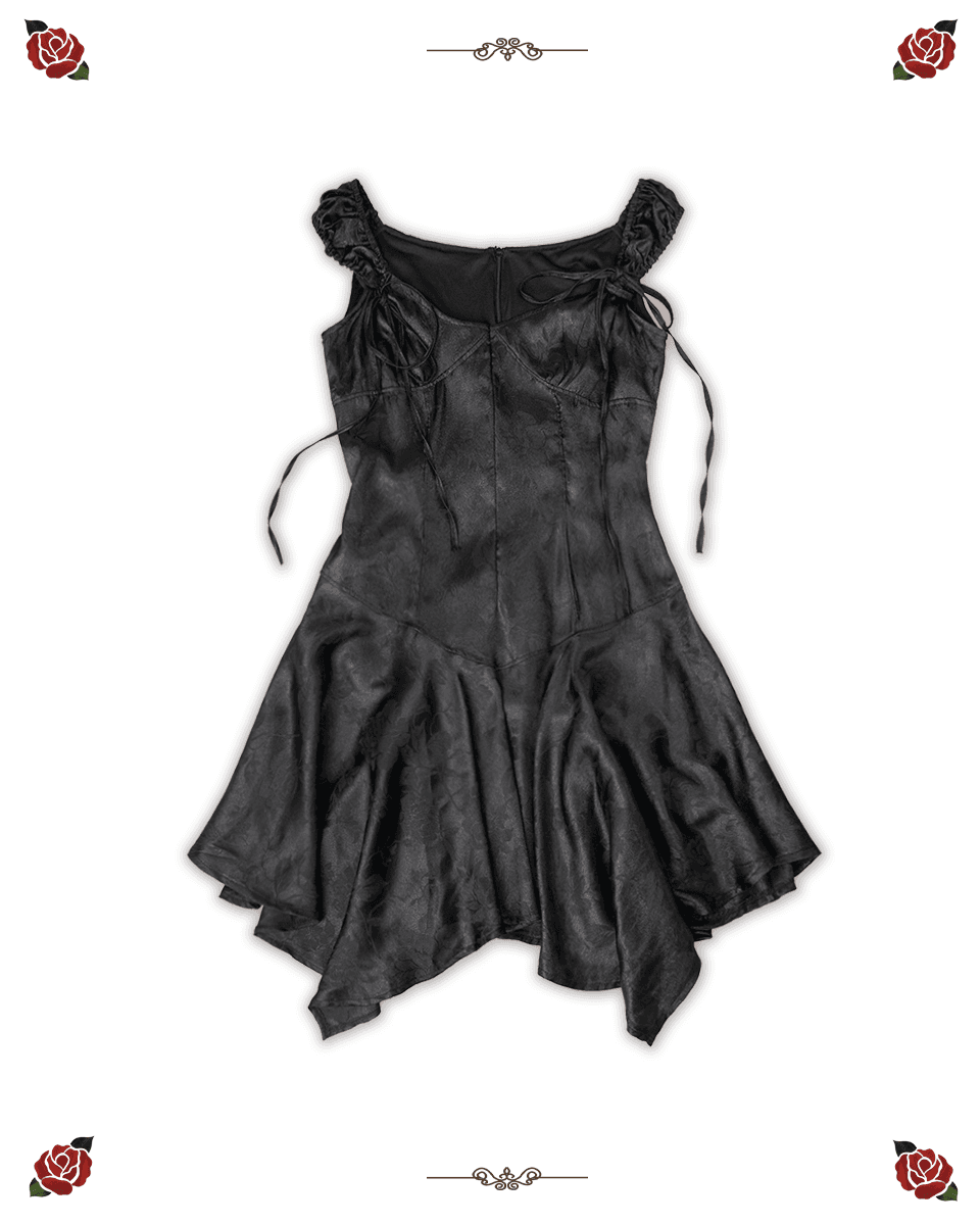 (PRE-ORDER) ROSE BUSTIER DRESS [BLACK]