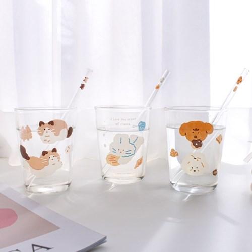 모어모어 유리잔 글라스컵 (스트로우 증정)