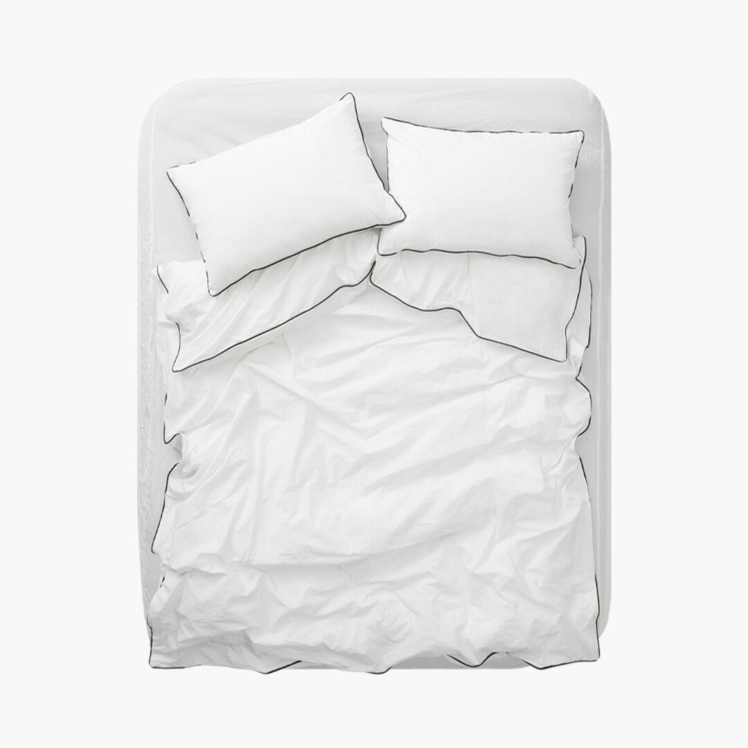 Frame muji bedding set (white,black)