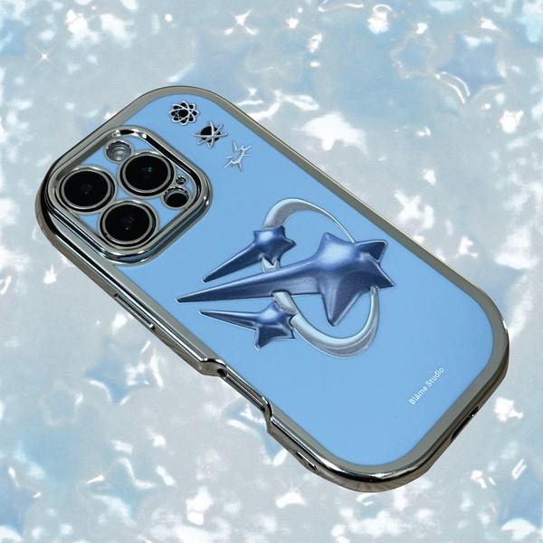 Three star Blue Metallic Case (V2)