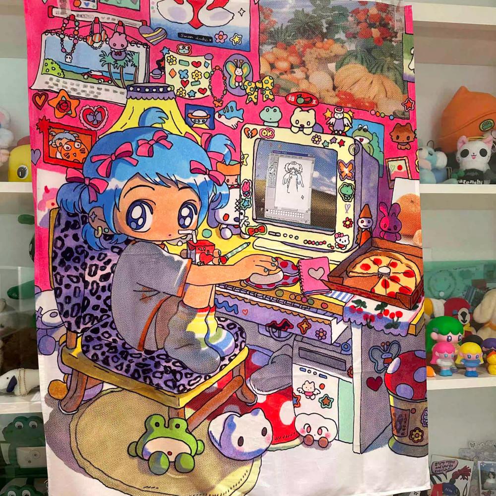 Oliwa My Room 일러스트그림 패브릭포스터