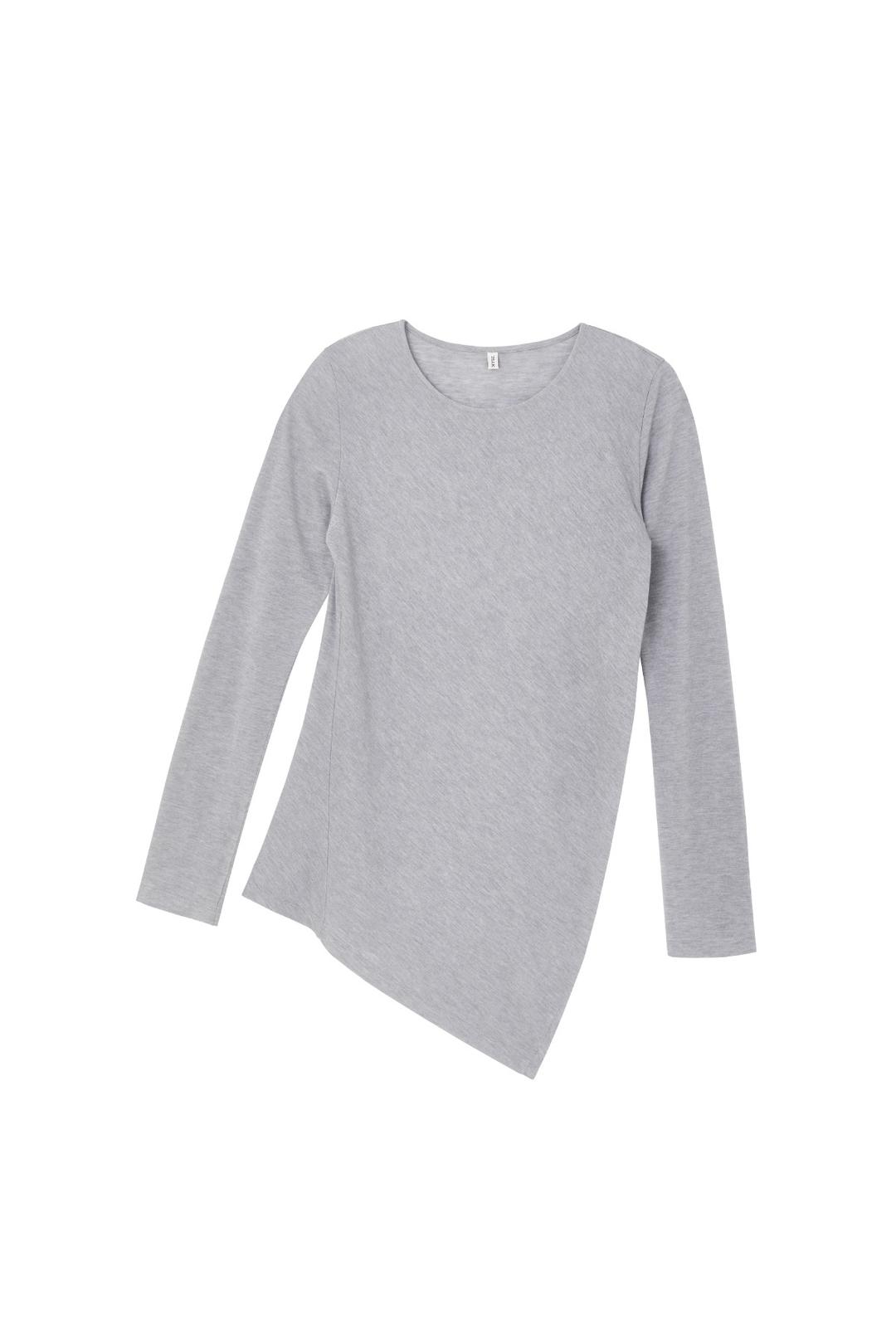 ASYMMETRIC  DRAPED TOP (GREY)