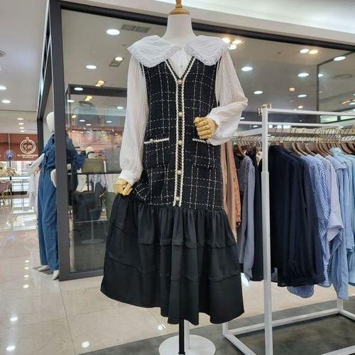 [갤러리아] [스튜디오럭스] 트위드 뷔스티에 원피스 (FONKFWOP70)