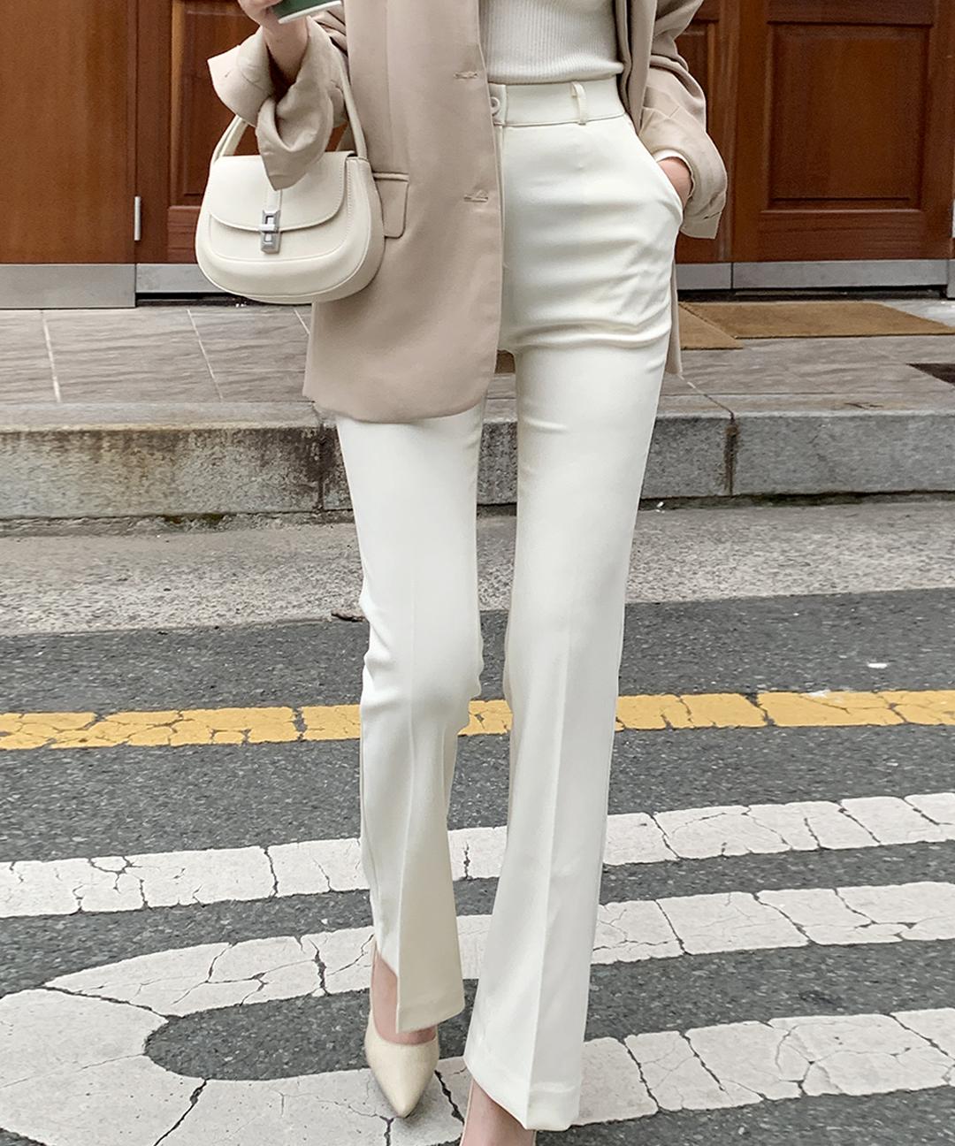 박남매 콤마 5컬러 3기장 슬림 부츠컷 슬랙스 P0002420