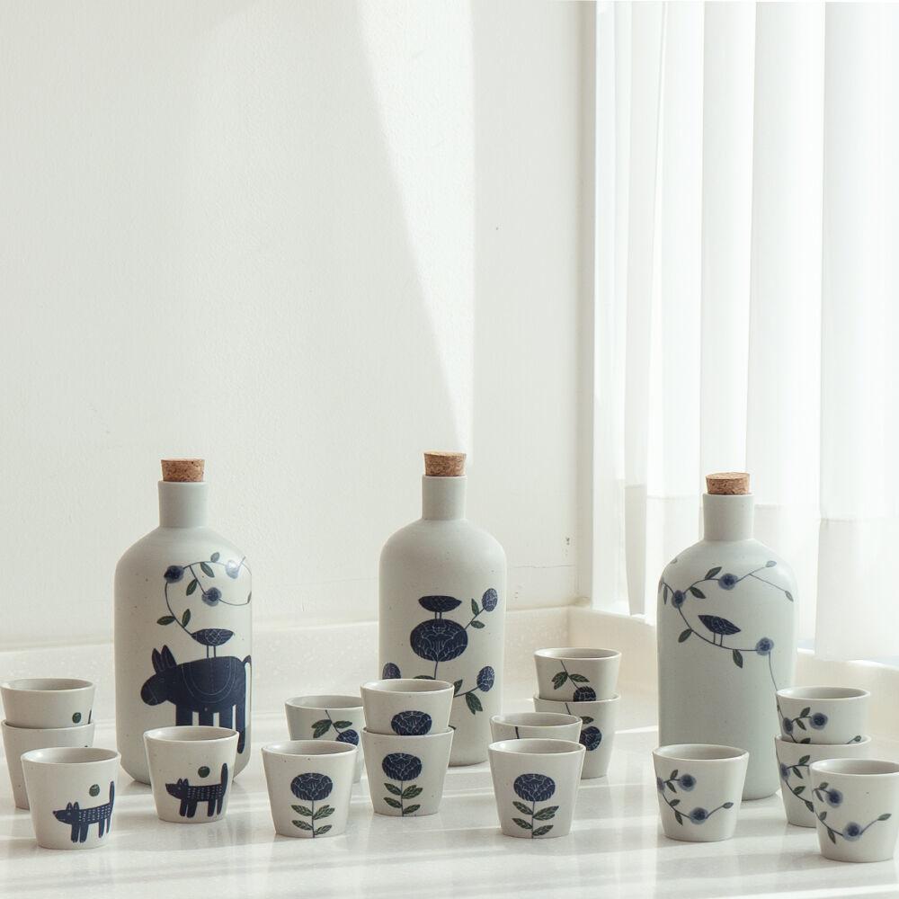 [선물포장]여기담기 주병세트 (주병 1P, 술잔 4P)