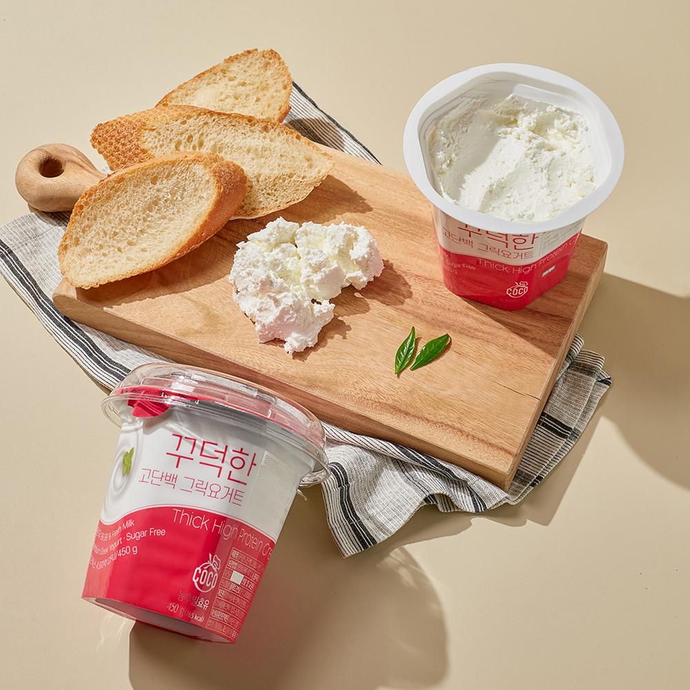 COCO 꾸덕한 고단백 그릭요거트 대용량(450g) 슈가프리