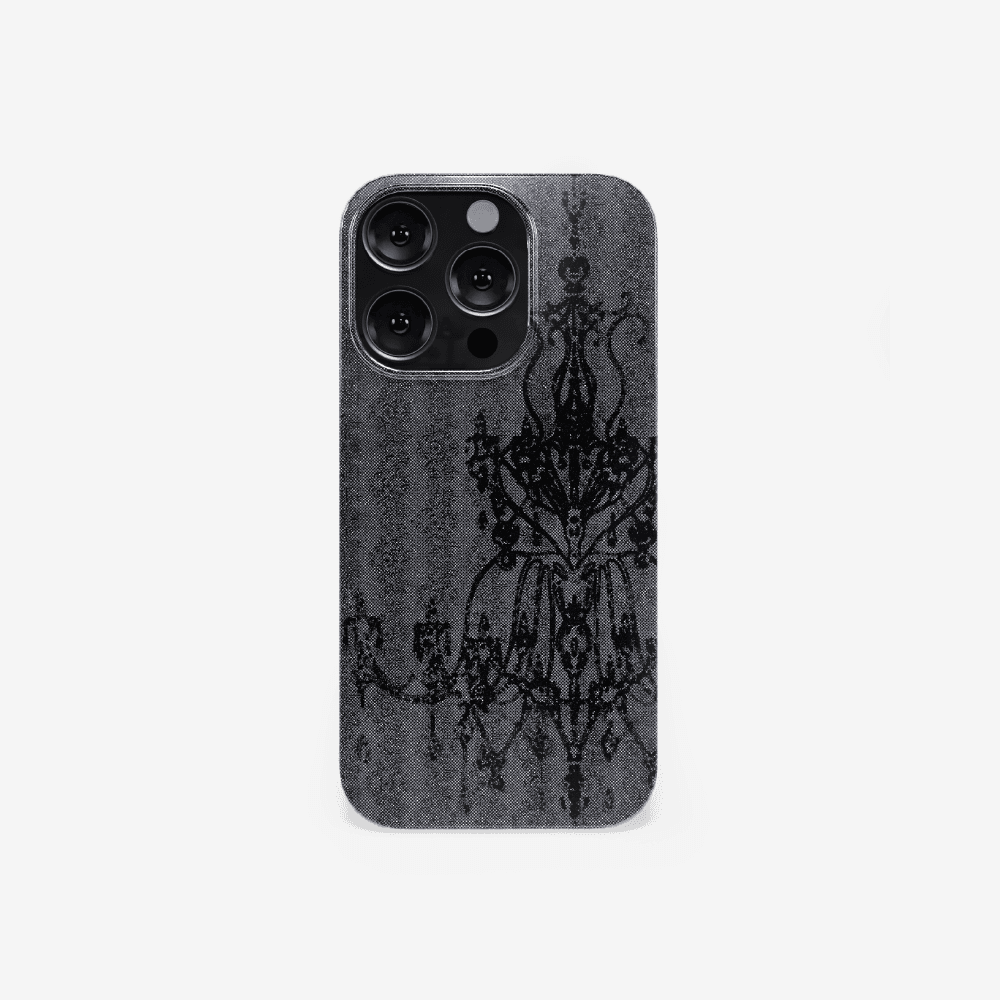 lace black glossy hard phone case