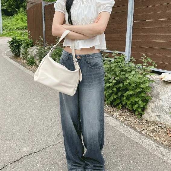 [여름팬츠🍀/후들재질] 썸머 워터워싱 후들 와이드 팬츠 (2 colors)