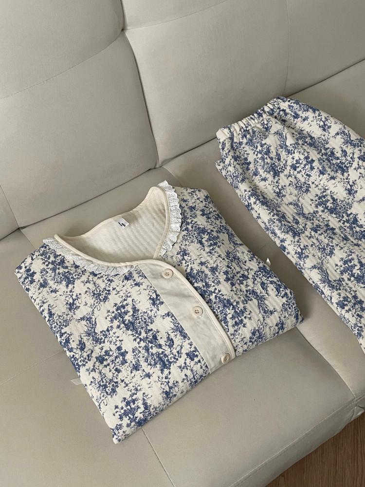 포근 누빔잠옷 겨울생일선물 커플잠옷 수면바지