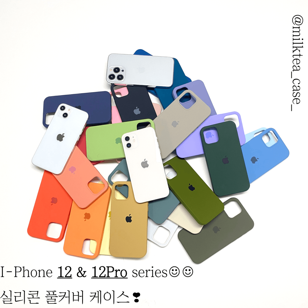 [재입고❣]'IPHONE12&PRO' 풀커버 실리콘 케이스 all color
