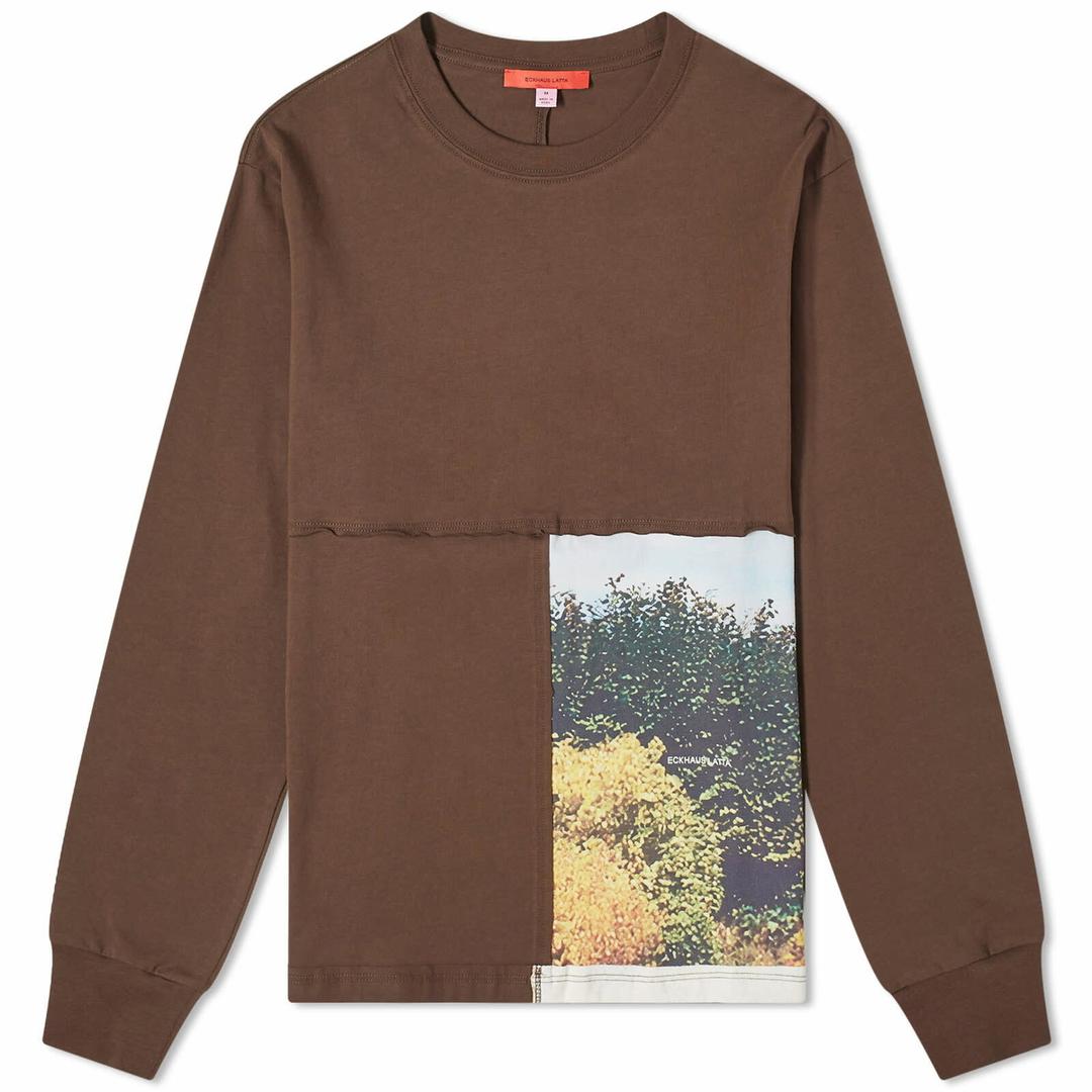 Eckhaus Latta Women's Lapped Long Sleeve Top in Foliage