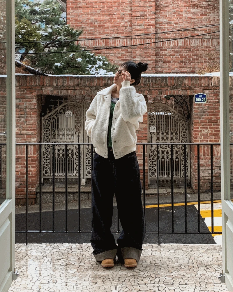 [MD PICK!] WOOL BOUCLE VARSITY JP