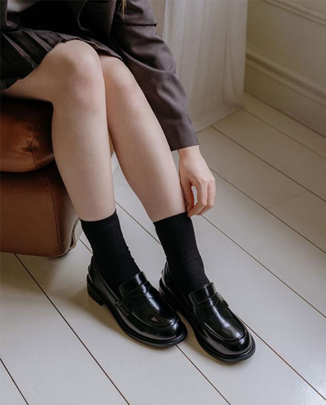 [고윤정님 착화] mina loafer glossy black