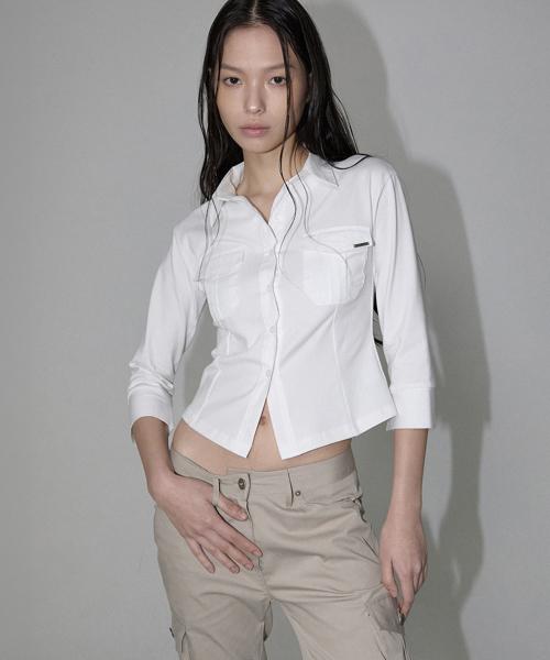 Sleek Pocket Shirt (white)
