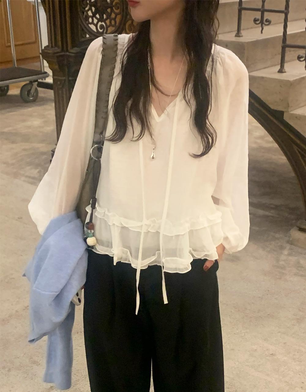 메리드 프릴 blouse