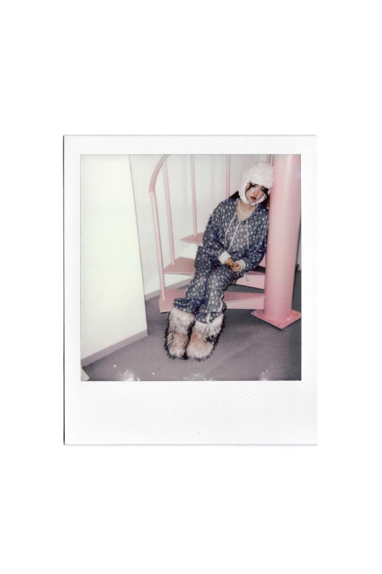 RABBIT fluffy pants grey
