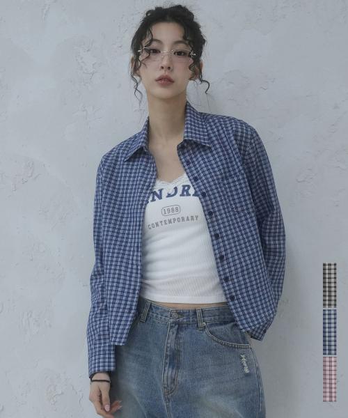 She Minimal Check Shirt - 3COL