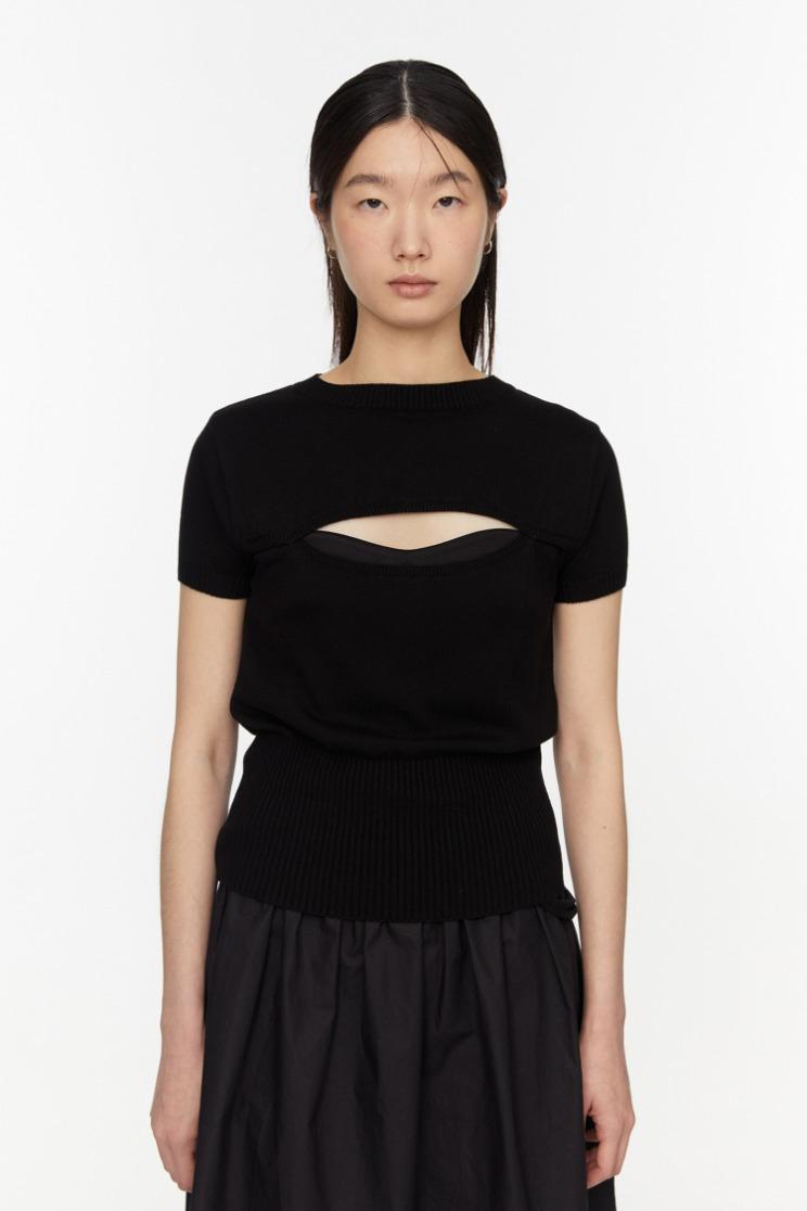 Silk open knit (BLACK)