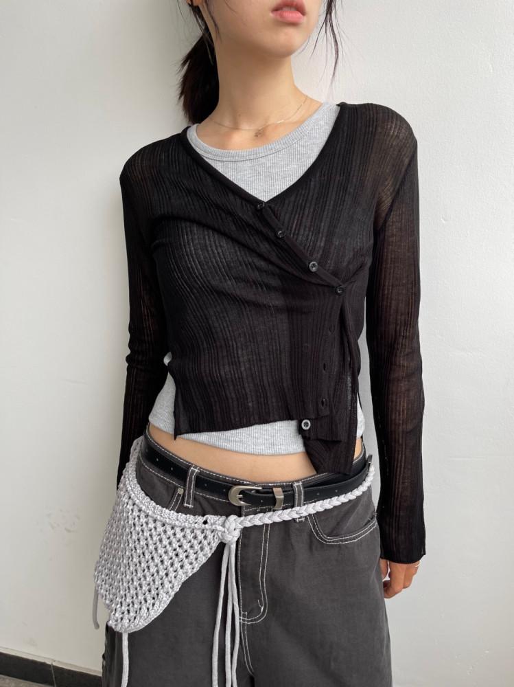 언발버튼가디건 여름가디건 살안타템 여름니트가디건 / 복수구매할인