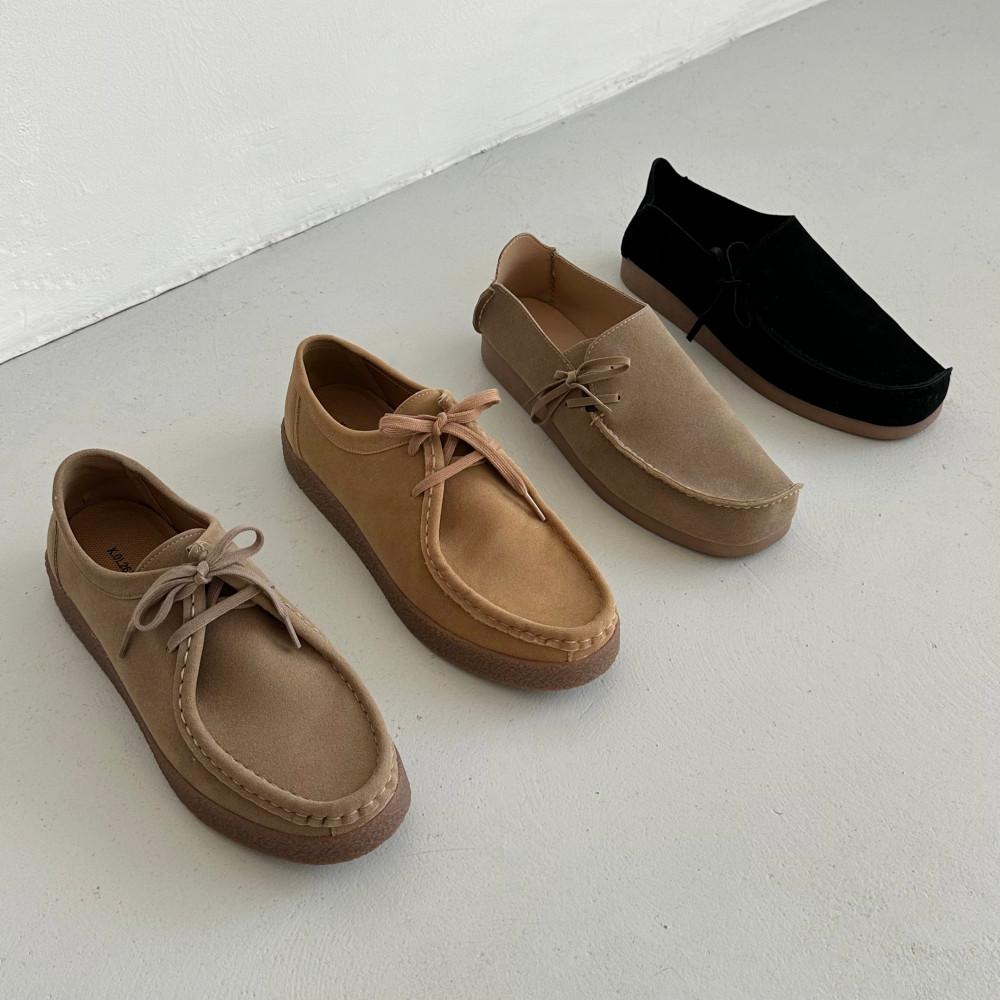 왈라비 남자로퍼 남자구두 스웨이드 키높이 캐주얼화 방한 수제 모크