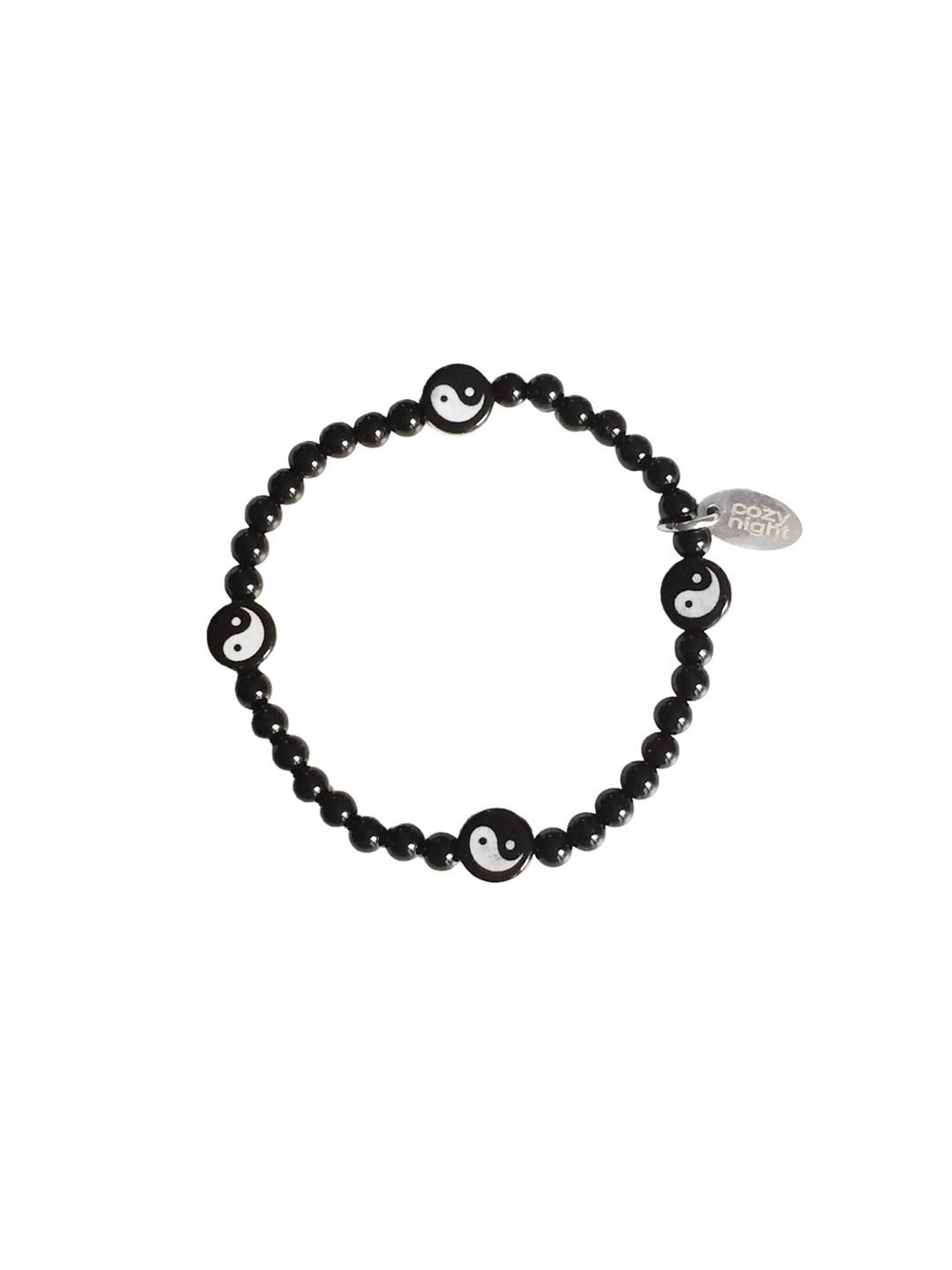 [C.Z.N.T] yin n yang black bracelet