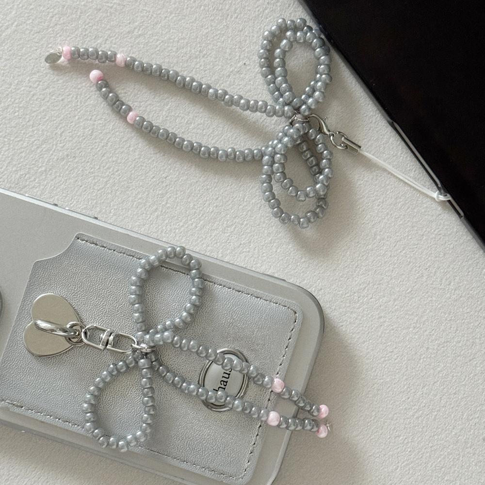 Gray Ribbon Keyring & phone Strap