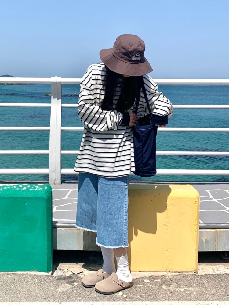 [남녀공용] 루키 스트라이프 긴팔 티셔츠/2color