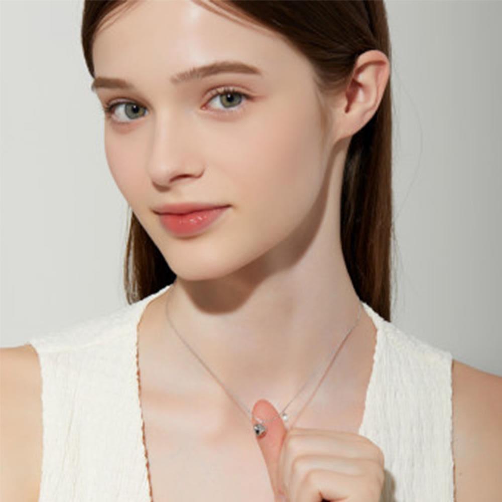 [네이버단독] 스톤헨지 실버 하트 통통 진주  목걸이 SC24A12E