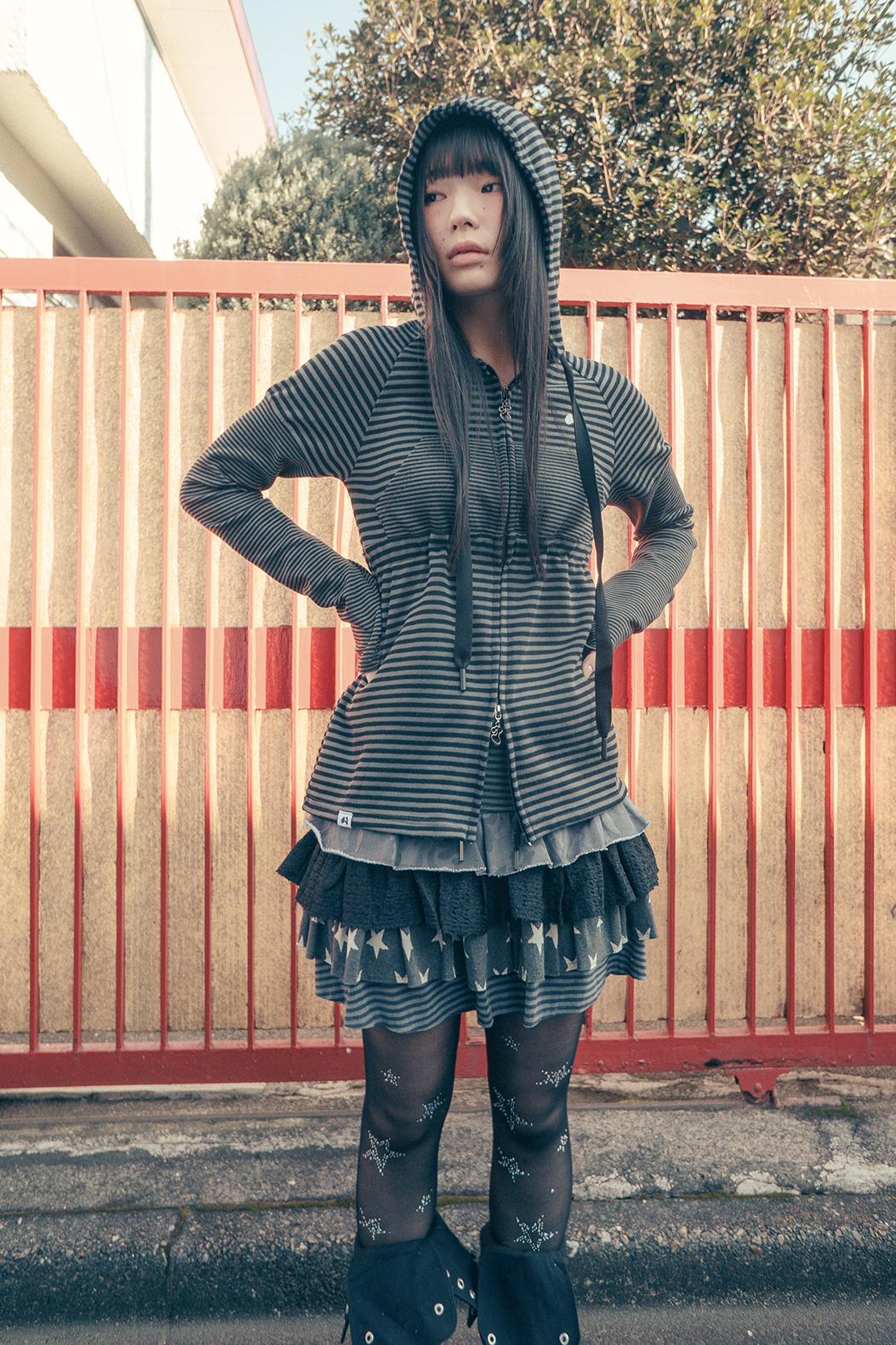 Cancan layered skirt (Charcoal)