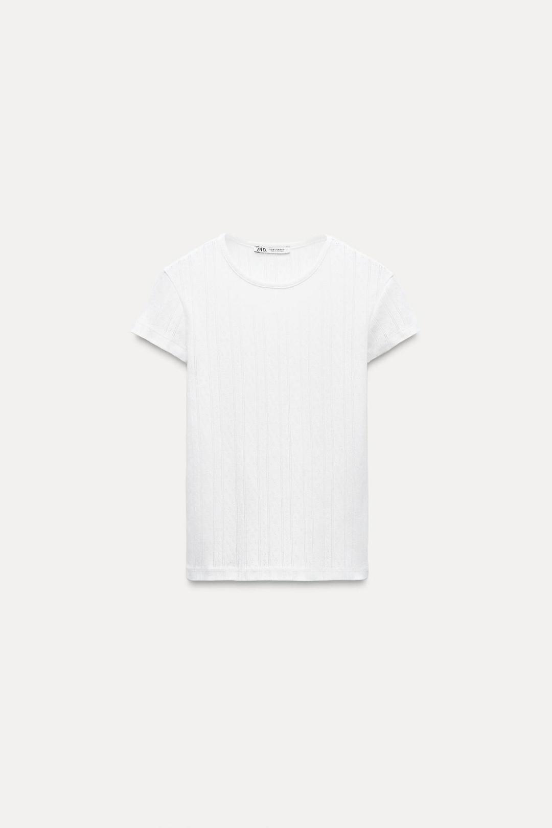 스페인샵 자라 포인텔 티셔츠 0264/806 WHITE